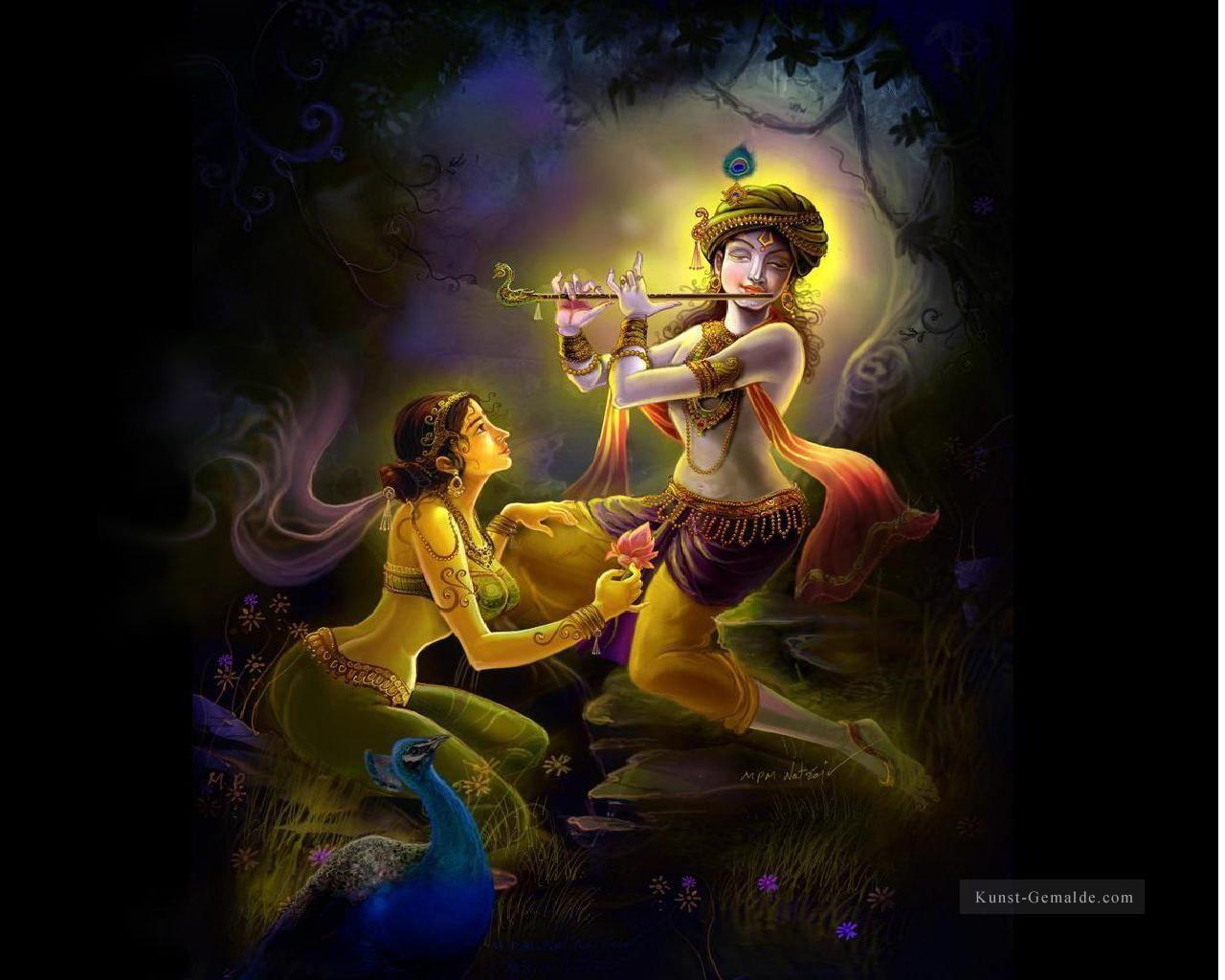 Radha Krishna 19 Hinduismus Ölgemälde